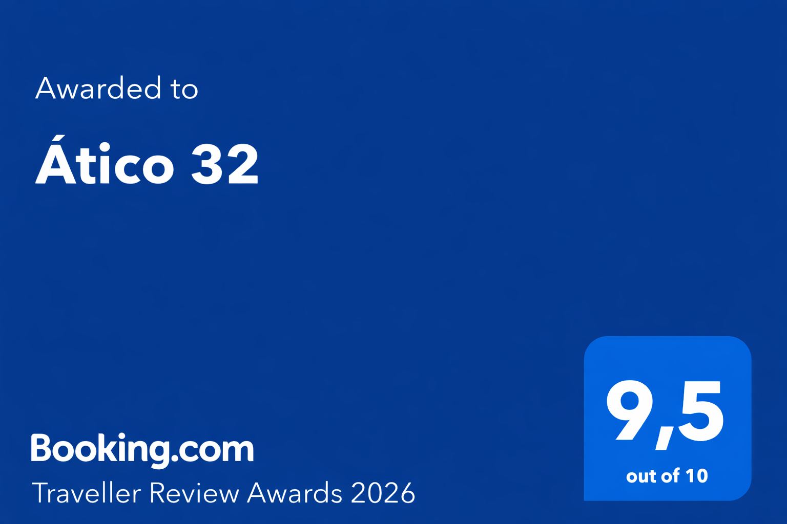 Premio Booking.com Traveller Review Award 2026 Urbe Lucus